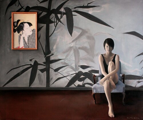 Mono Omou Koï par Jean-Pierre André Leclercq, Peinture en vente sur Singulart