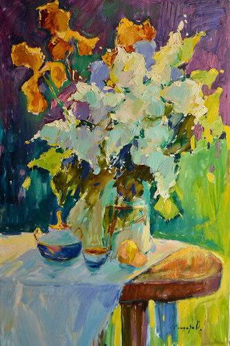 Lilac _ oil on canvas van Alexander Shandor, Schilderij te koop op Singulart