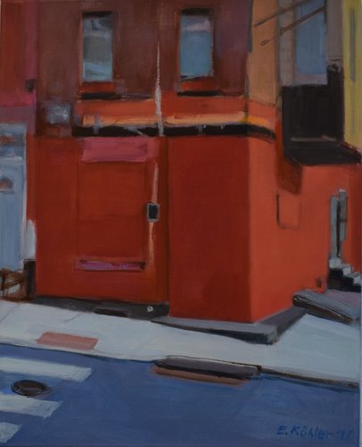 " Das Rote Haus " di Ela Köhler, Pittura in vendita su Singulart