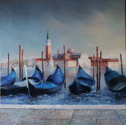 Venise, San Giorgio de Maggiore van Jacques Majos, Schilderij te koop op Singulart