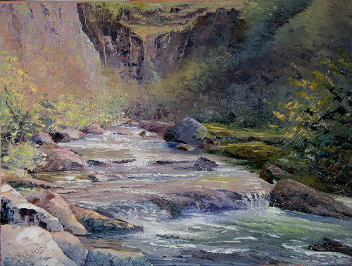 Les chutes d'eau van Jacques Majos, Schilderij te koop op Singulart