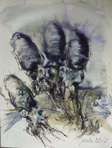 "Prédateurs" von Alain Gestin, Werk auf Papier kaufen auf Singulart