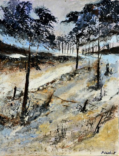 Winter in the wood 455123 par Pol Ledent, Peinture en vente sur Singulart