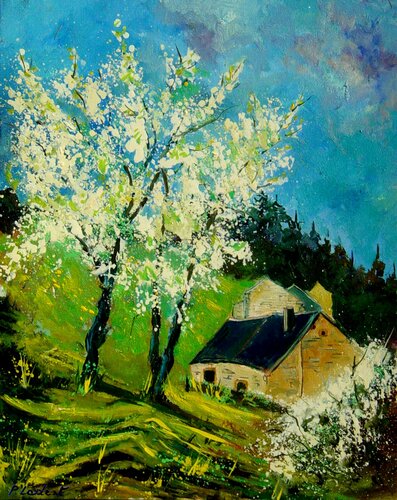 Spring in Hierges van Pol Ledent, Schilderij te koop op Singulart