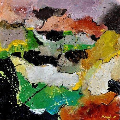 Green spaces - abstact 44501 van Pol Ledent, Schilderij te koop op Singulart