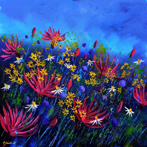 wild flowers 775190 by Pol Ledent, 회화 for Sale on Singulart