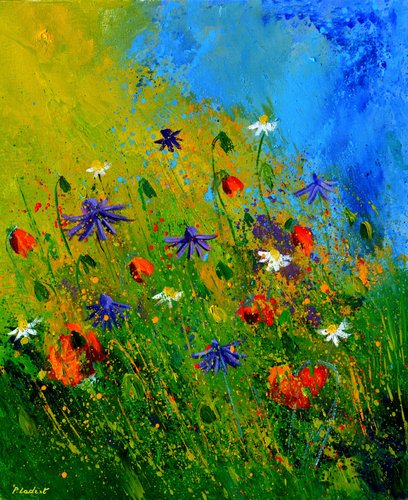 wild flowers - 568130 di Pol Ledent, Pittura in vendita su Singulart