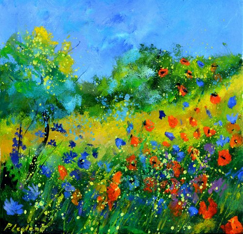 Bleuets et coquelicots von Pol Ledent, Malerei kaufen auf Singulart