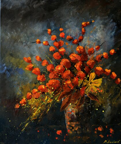 Red still life van Pol Ledent, Schilderij te koop op Singulart