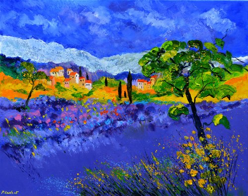 Lavender in Provence 108 van Pol Ledent, Schilderij te koop op Singulart