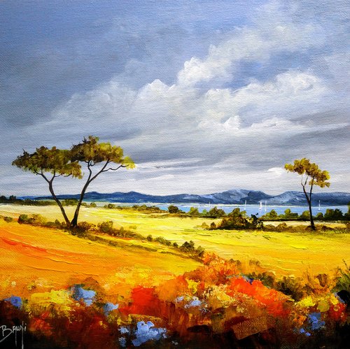Au loin la mer van Eric Bruni, Schilderij te koop op Singulart