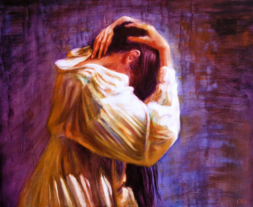 Examen de conscience ... Self-examination ... Gewissensprüfung van Isabel Mahe, Schilderij te koop op Singulart