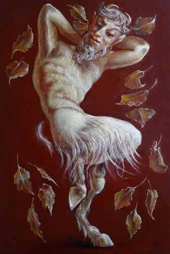 🍇 Le Satyre blanc 🍇 The white Satyr 🍇 Der weiße Satyr von Isabel Mahe, Malerei kaufen auf Singulart