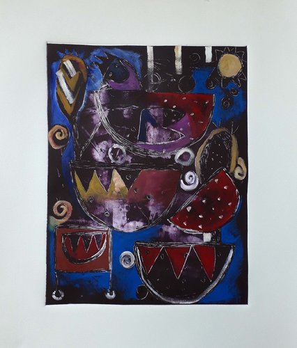 La danza de la gallina negra by Jaime Lupercio, 종이 for Sale on Singulart