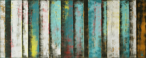 Turquoise Panels di Ronald Hunter, Pittura in vendita su Singulart