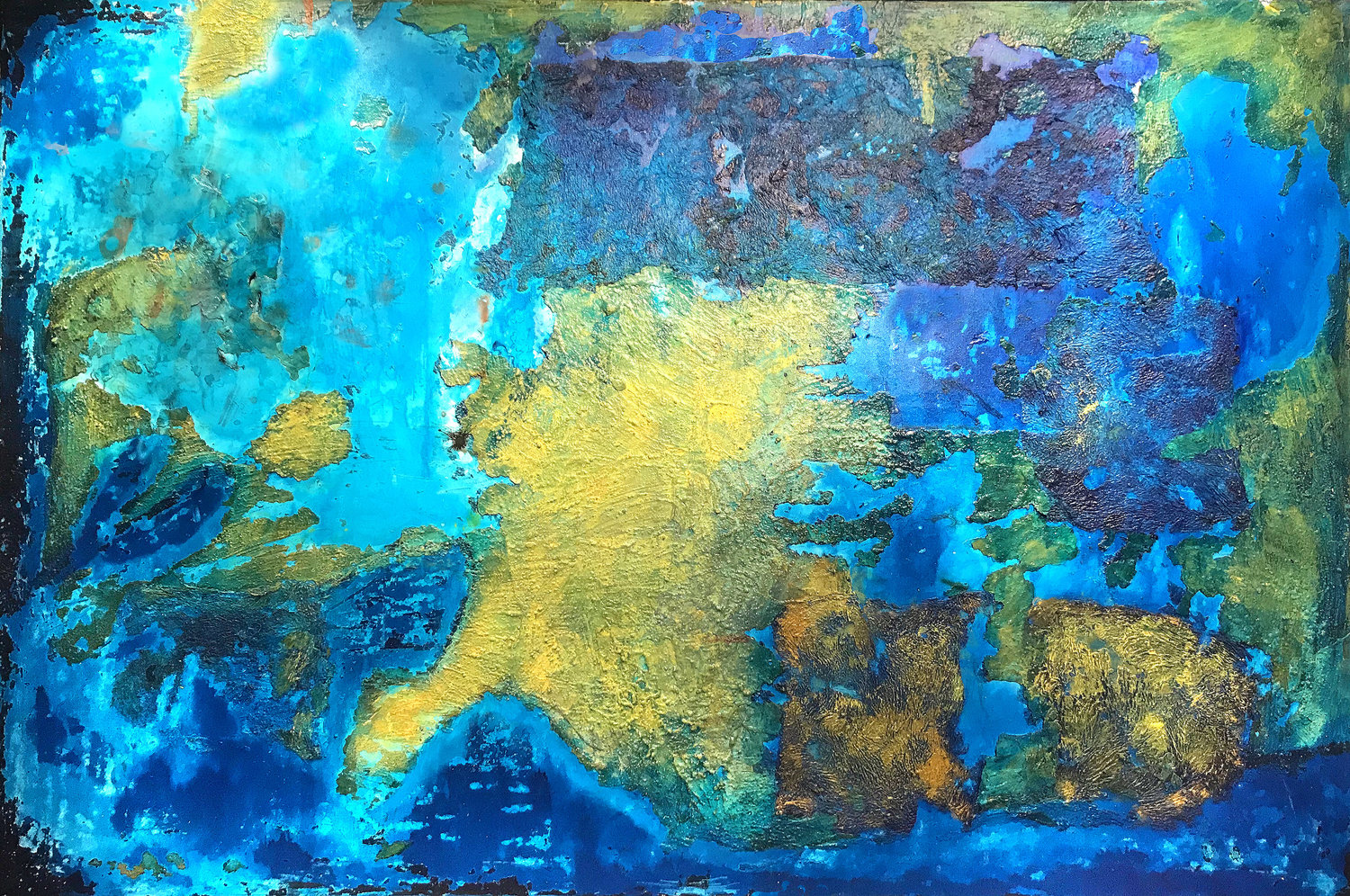abstract earth Gunter Wenzel Acrylic Watercolor on Canvas