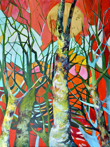 Singing trees.1 van Julia Hacker, Schilderij te koop op Singulart