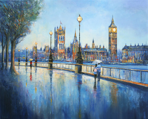 Rainy London van Behshad Arjomandi, Schilderij te koop op Singulart