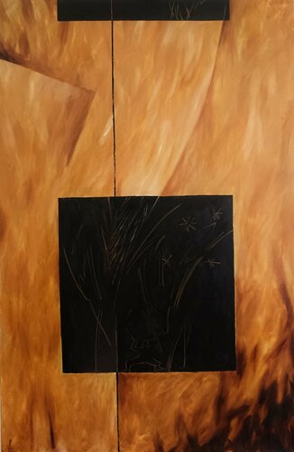 `mal schnell die Welt retten di Klaus Feuchtinger, Pittura in vendita su Singulart