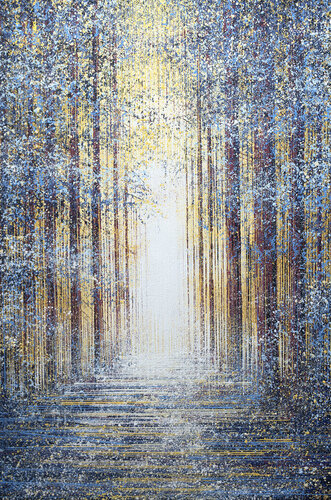 Frost Covered Trees At Sunset di Marc Todd, Pittura in vendita su Singulart