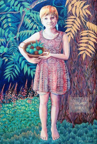 Une noix: Juglans nigra par Johanne Bilodeau, Peinture en vente sur Singulart