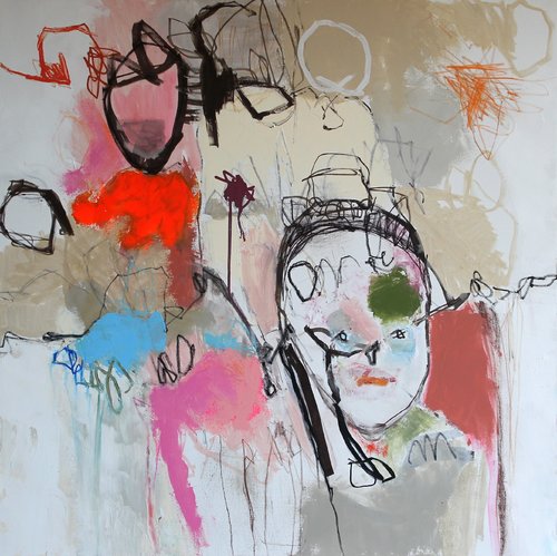 Entre de bonnes mains by Nadine Bourgne, Painting for Sale on Singulart