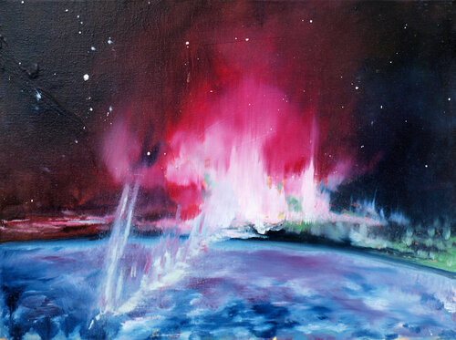 Study for Aurora Borealis VII di Rombout Oomen, Pittura in vendita su Singulart