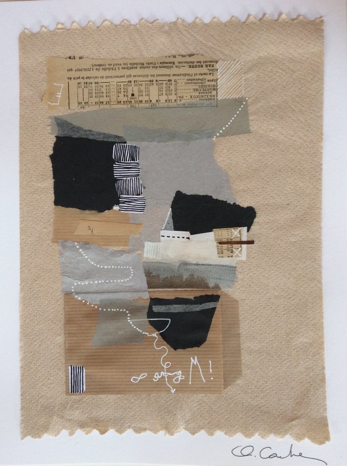 Composition XIV de Chantal Cartier (2018): Obra en papel Collage