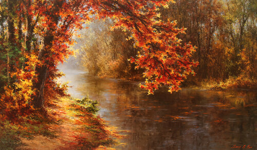 A Gift for the River di Sang H. Han, Pittura in vendita su Singulart