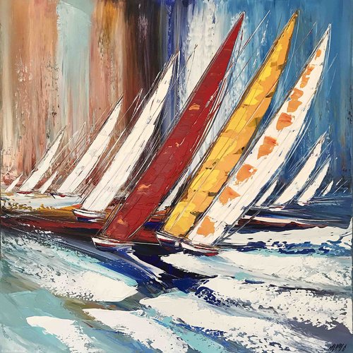 Jour de régate van Olivier Messas, Schilderij te koop op Singulart