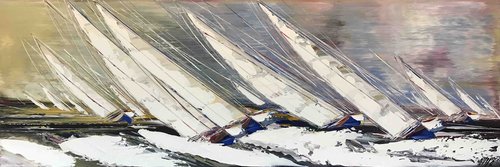 L'appel de la mer... "The call of the sea..." van Olivier Messas, Schilderij te koop op Singulart