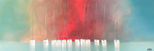 Rêverie en mer... II (ESPRIT VOILE 2018) van Olivier Messas, Schilderij te koop op Singulart