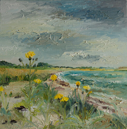 Strand bei Kanhave/ Samsø / DK von Ute Meyer, Malerei kaufen auf Singulart