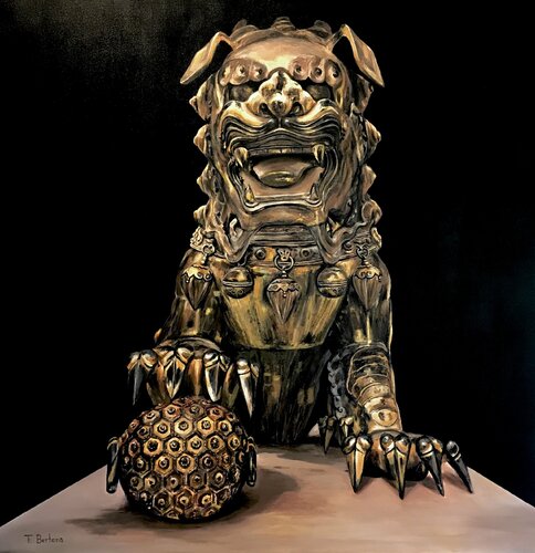 Lion of Fu o Lion of Budha van Ricardo Fabian Bertona, Schilderij te koop op Singulart