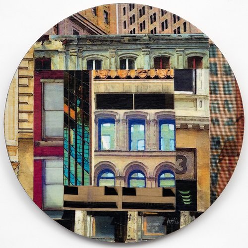 Patchwork City 23 van Marilyn Henrion, Schilderij te koop op Singulart