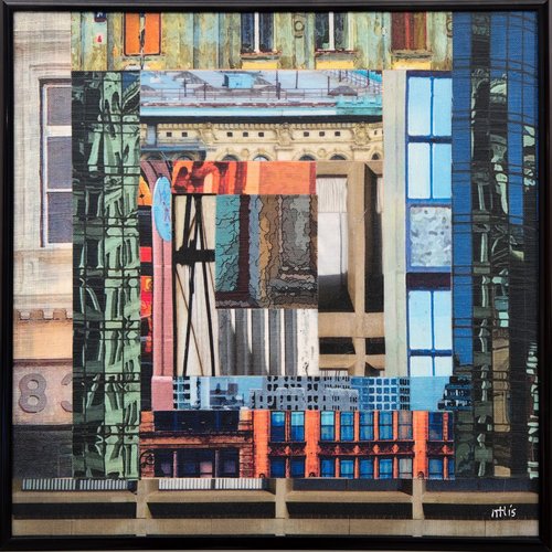 Patchwork City 10 van Marilyn Henrion, Andere media te koop op Singulart