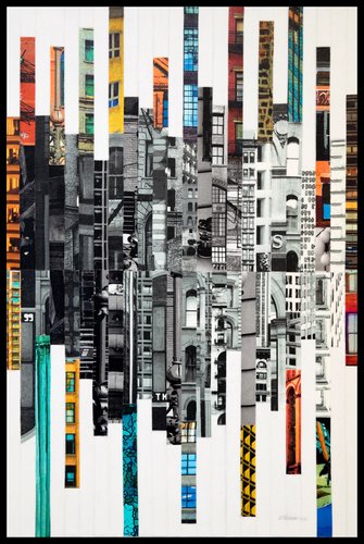 Patchwork City 65 by Marilyn Henrion, Other Media for Sale on Singulart