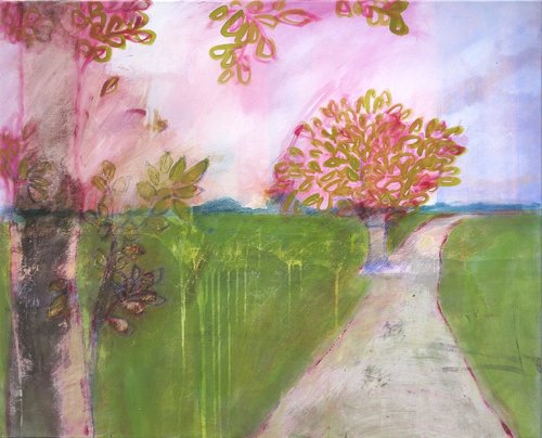 sentier des arbres by Skadi Engeln, Painting for Sale on Singulart