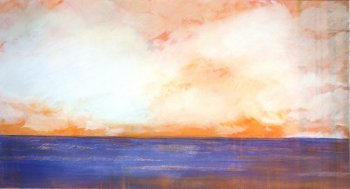 Himmel und Meer orange by Skadi Engeln, Painting for Sale on Singulart