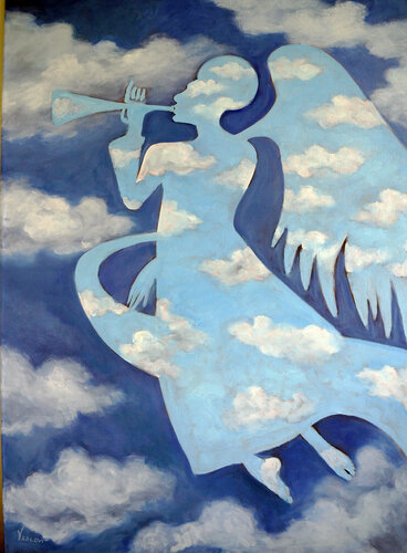 Gabe in the Clouds par Valerie Vescovi, Peinture en vente sur Singulart