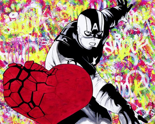 CAPTAIN LOVE van Vincent Bardou, Schilderij te koop op Singulart