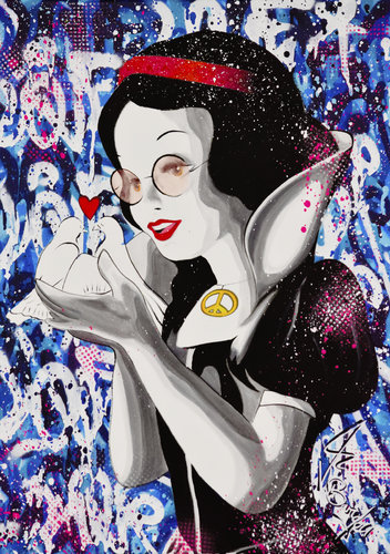 SNOW WHITE IN PEACE van Vincent Bardou, Schilderij te koop op Singulart