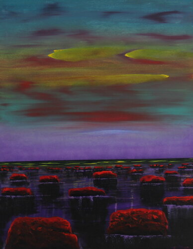 Red Stones di Serguei Borodouline, Pittura in vendita su Singulart