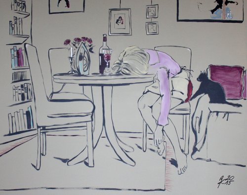 Am Ende des Tages by Petra Kaindel, Painting for Sale on Singulart