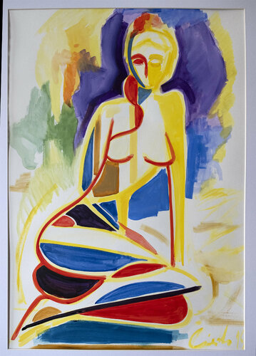 Girl in nature morning light by Maciej Cieśla, Work on Paper for Sale on Singulart