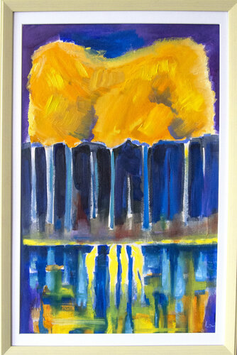 Expressive and abstract clash, women in the lake 07 2019 malerei by Maciej Cieśla, Painting for Sale on Singulart