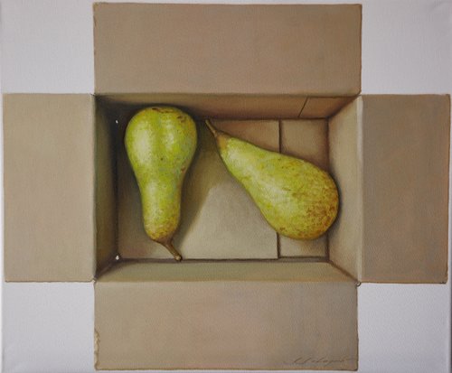 Stillleben mit Birnen de Sergej Sologub, Pintura a la venta en Singulart