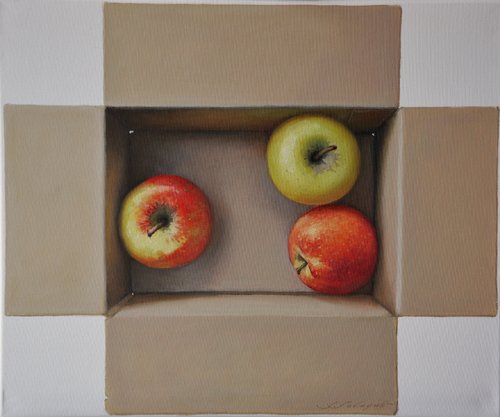 Stillleben mit Apfeln by Sergej Sologub, Painting for Sale on Singulart