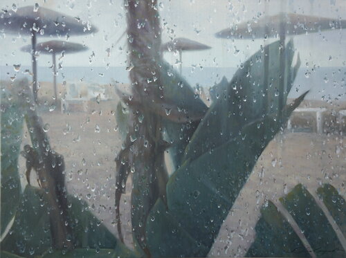 Cafe de la playa di Sergej Sologub, Pittura in vendita su Singulart