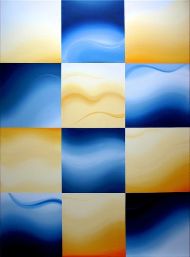 blue window by Ernestine Faux, Painting for Sale on Singulart